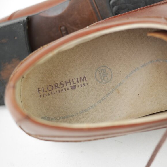FLORSHEIM Men\'s 14 - Brown Leather Square Toe Oxfords Laced Casual Dress Shoes main image 6